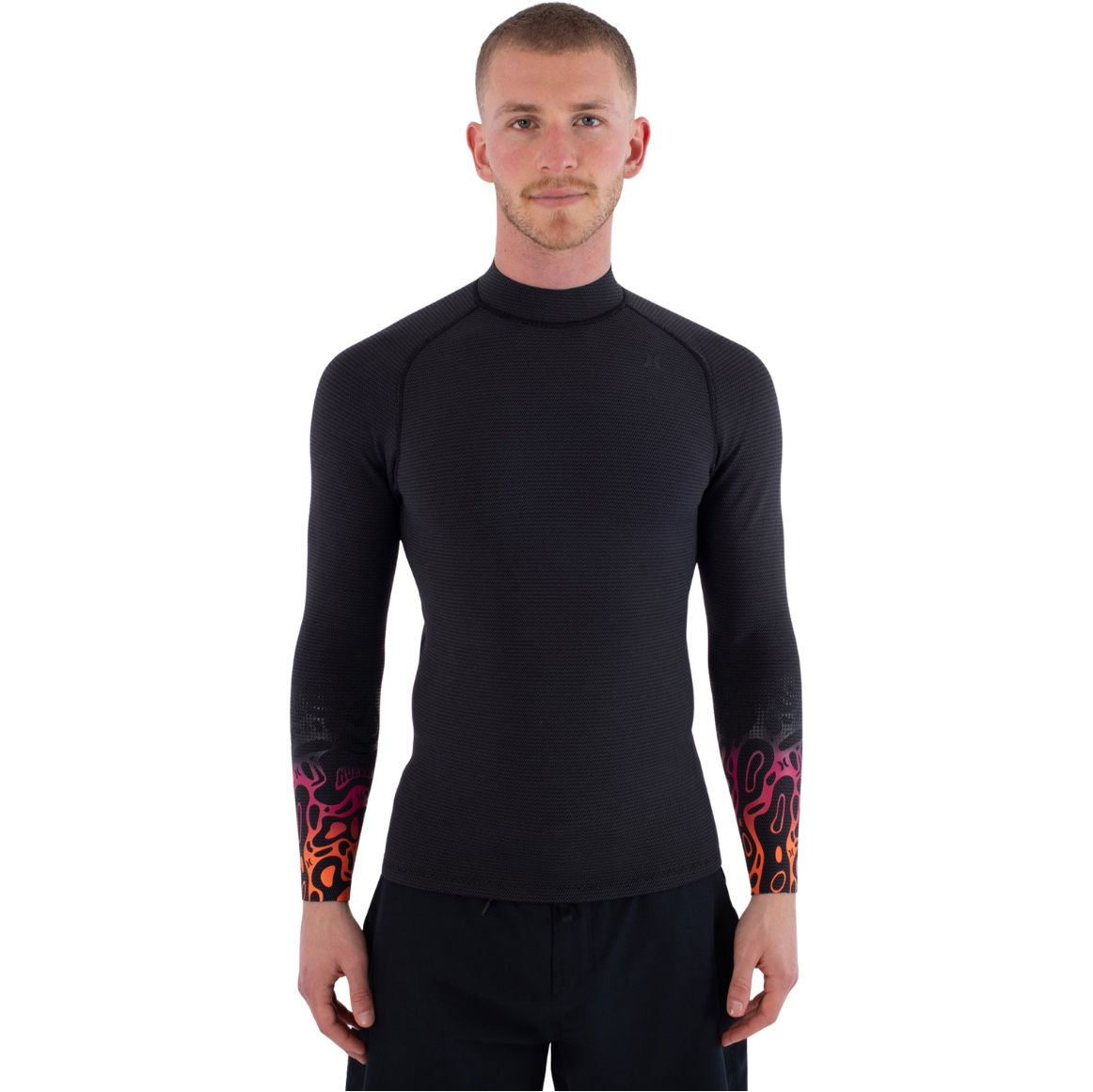 2026 Hurley Mens Air 1/1mm Bubble Degrade Wetsuit Jacket MSJTL13101 - Black Bubble